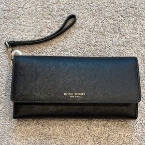 Henri Bendel Black Leather Clutch